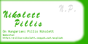 nikolett pillis business card